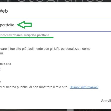 Google Sites - Pubblicare un sito web