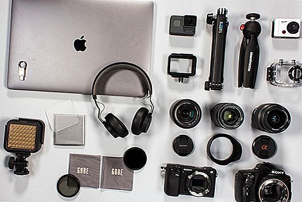 Kit attrezzatura fotografica, obiettivi e accessori